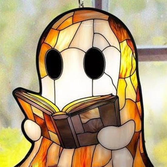 Ghost Sun Catcher Acrylic Bright Color Lampshade Pendant Halloween Party
