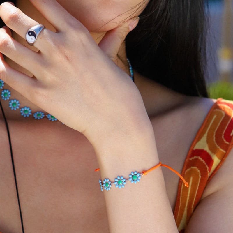 August Harmony Summer Daisy Bracelet (4color)