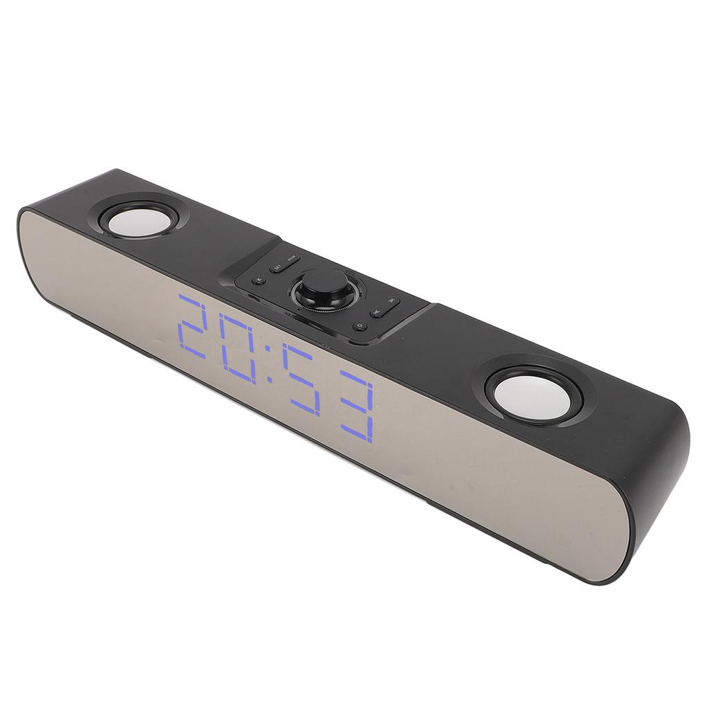 Computer Speaker HiFi Stereo Built In Subwoofer Support USB   In PC Gaming Speaker with Alarm Clock FM Radio for Laptop Display