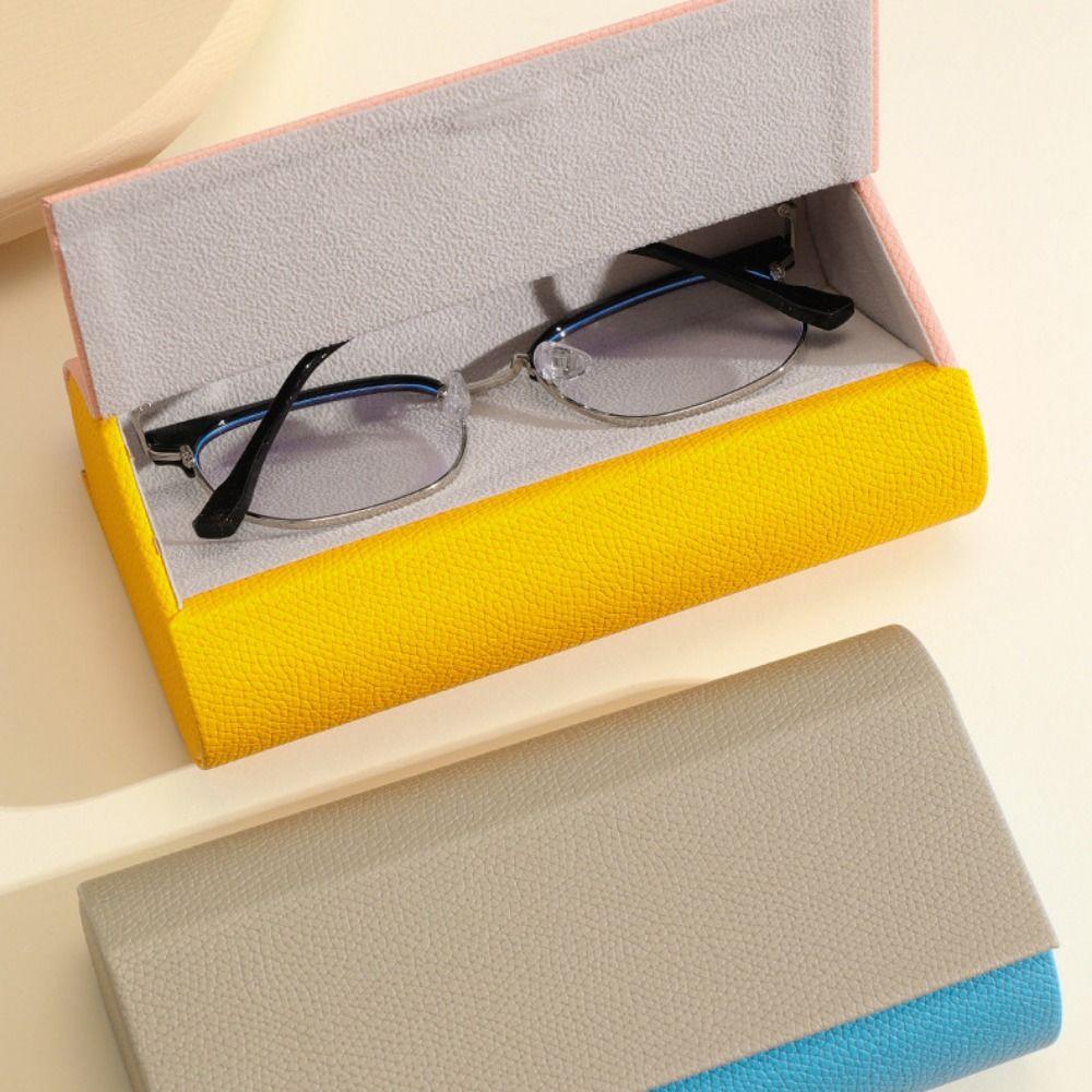 Double Layer Double Eyeglasses Case PU Leather Portable Dual- Glasses Case Waterproof 2 Slots Sunglasses Box For Women Men