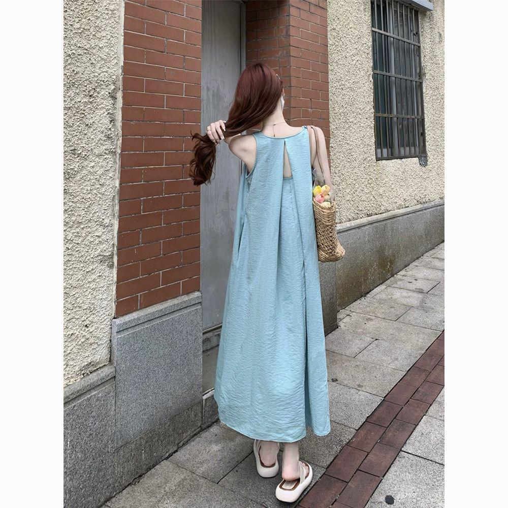 Women's Summer French Style Halter Neck Beach Dress