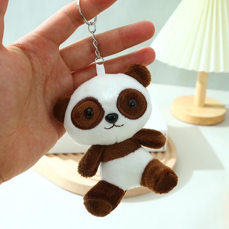 Adorable Panda Plush Keychain - Mini Animal Pendant Toy for Kids and Couples