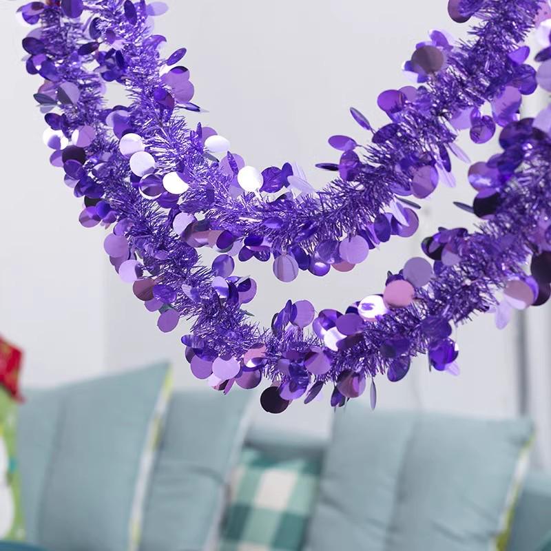 Shiny Ribbon Pull Flower Tinsel for New Year, Wedding, Birthday, and Indoor Festival Decoration