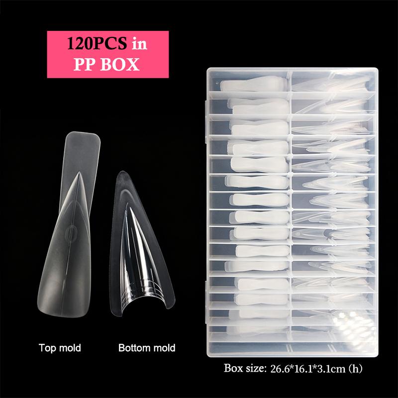 60/120/240 Pezzi Forme Doppie per Unghie a Sandwich Forme per Estensioni Unghie Ovale Forma Superiore e Inferiore Per Estensioni Unghie Veloci Strumenti per Manicure