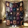 1 Stück Himmlischer Liebhaber Sonne und Mond Flanell Decke Bett Reise Decke Damen Vier Jahreszeiten Dekor Vier Jahreszeiten Geschenk Decke