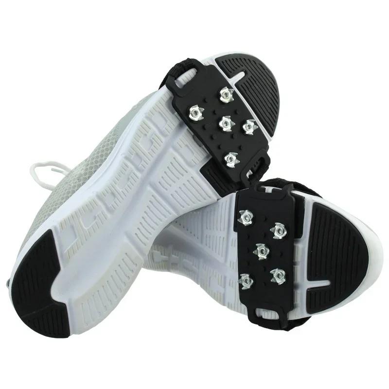 Hot Sale Silicone Rubber Anti Slip Black Shoe Cover High Quality Wholesale Outdoor Ice Claw Anti Slip Ice Claw Sport Shoe Covers