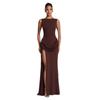 2026 Spring European & American Style Sexy Sleeveless Slim Fit High Slit Long Dress