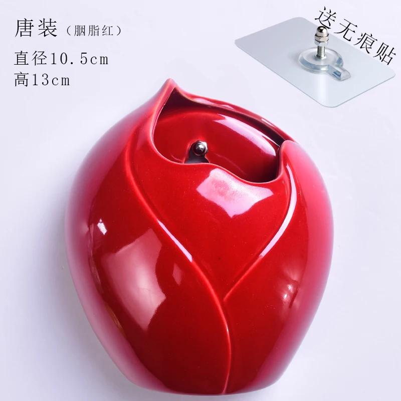 Ceramics Wall Hanging Vase Water Drops Wall Vase Ornaments No-punching Hydroponics Flower Insert Room Background Interior Decor
