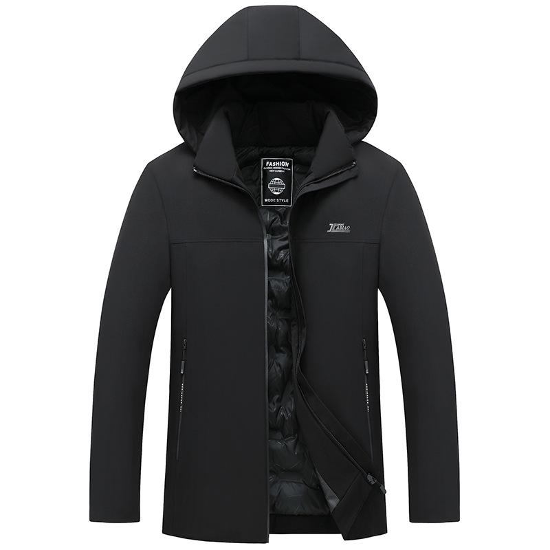 Chaqueta de Plumón Acolchada Gruesa para Hombre de Invierno, Casual de Negocios, Cálida, a Prueba de Frío, Abrigo de Papá