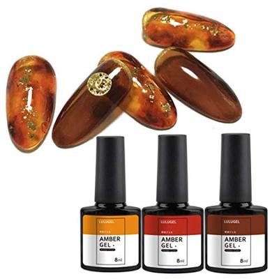 Gel Nail Tortoiseshell Amber Clear Color Sheer Nail Color Nude Color Set Color Gel Nail Beginner Color Gel Self Gel Nail Set Enchanting