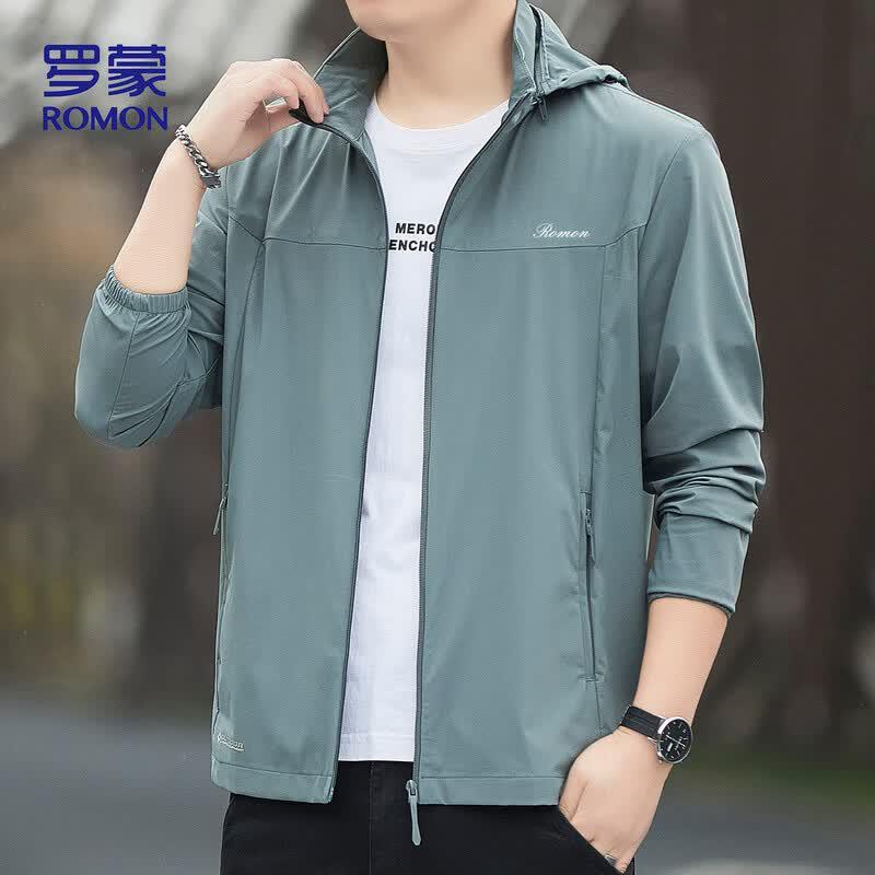 ROMON Men's Fishing Ice Silk Hooded Sun Protection Jacket