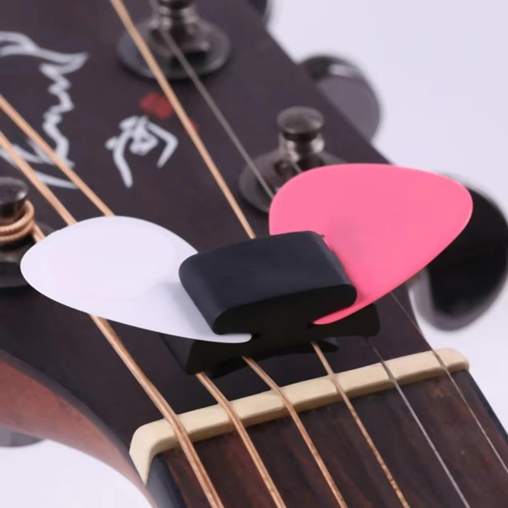 2Pcs Guitar Plectrum Holder Headstock Guitar Plectrum Clip Plectrum Holder Clip Type