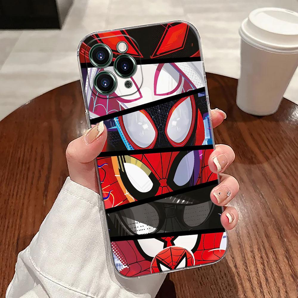 

Чехол для телефона Человек-паук Гвен Майлз Моралес Прозрачный Для iPhone 17 Pro Max 17E 11 12 13 14 15 16 Pro Max Plus 17 Air 16E XS iPhone 7