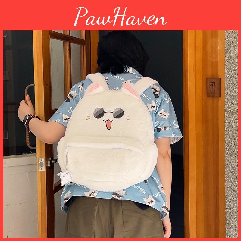 Jujutsu Cartoon Kaisen Plush Backpack Cute Girl Going Out Supplies Decorative