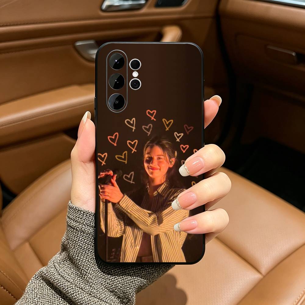 Pop singer-Gracie-A- Abrams Black Soft Silicone Phone Case for Samsung Ultra S25, S24, S21, S22, S23, S30, Plus, FE, Lite