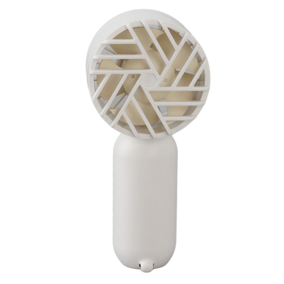 Portable Hand Held Fan USB Rechargeable White 14500 500mAh Small