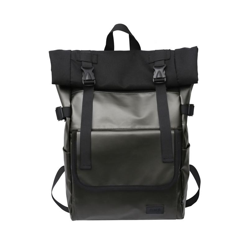 

Large Capacity Travel Climbing Backpacks Pu Laptop Roll Top Rucksack For Teenagers Multifunction Travel School Bags