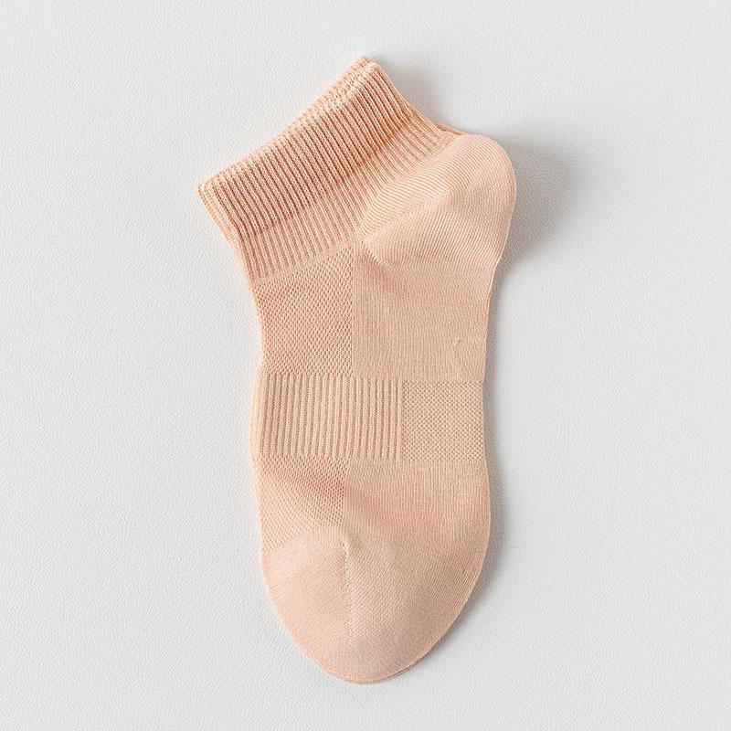 Pure Cotton White Children's Summer Lightweight Short Socks with Sweat-absorbing and Breathable Properties, Short Tube Style, Mesh Fabric