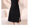 Plus Size Summer Women's Casual Irregular Polo Dress - Mid-Length Slimming Style