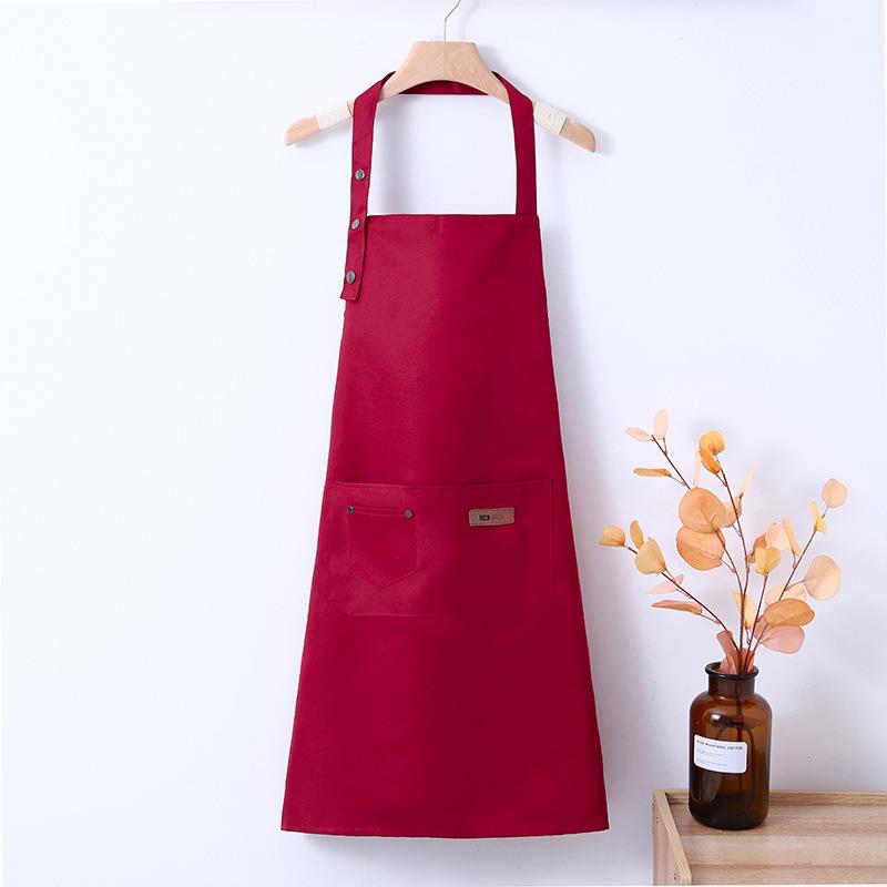 2025 Anti-fouling and Waterproof Apron Black Adjustable Home Restaurant Milk Tea Advertising Fashion Apron