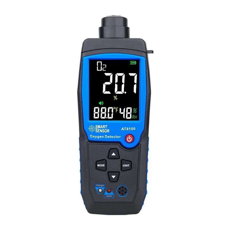 2026 Portable Smart Sensor Digital Oxygen Meter O2 Gas Detector Sound Light Alarm Gas Monitor Air Quality Meter with Temperature LCD Display for Home
