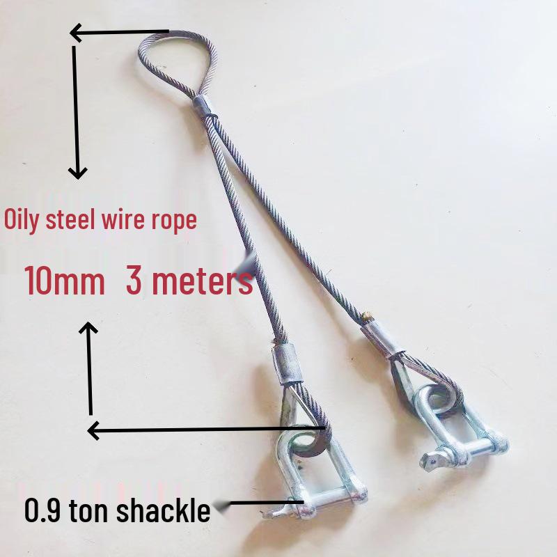 Vinç Bakım Riggingi için Kancalı İki Bacaklı Preslenmiş Tel Halat Sapan