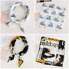 Fashion Small Vintage Elegant Hair Tie Band Silk Feel Satin Head Neck Square Scarf