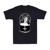 Dark Evil Nun Pentagram Horror Unholy Satanic Nun Occult Gothic Tee Sizes S-5XL