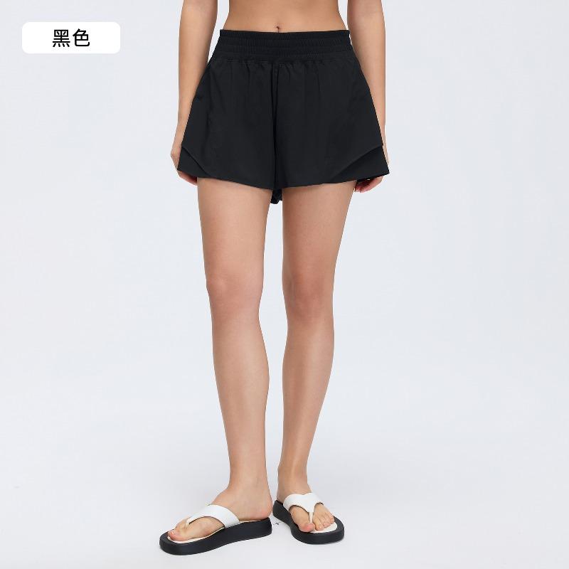 Summer quick-drying high-waisted sports shorts for women with inner lining, anti-light, light and breathable yoga fitness shorts