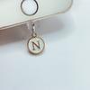 Dust Plug For Phone - Metal Pendant With 26 White English Letters - Dust Plug For Phone Jack,mobile Phone Decorations