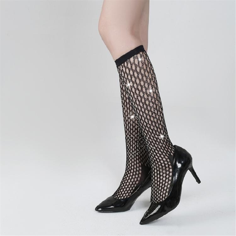Fishnet Knee Highs Socks Fishnet Tights for Women Fishnets Stocking Mesh Net Trouser Socks Knee Highs Stockings Hosiery
