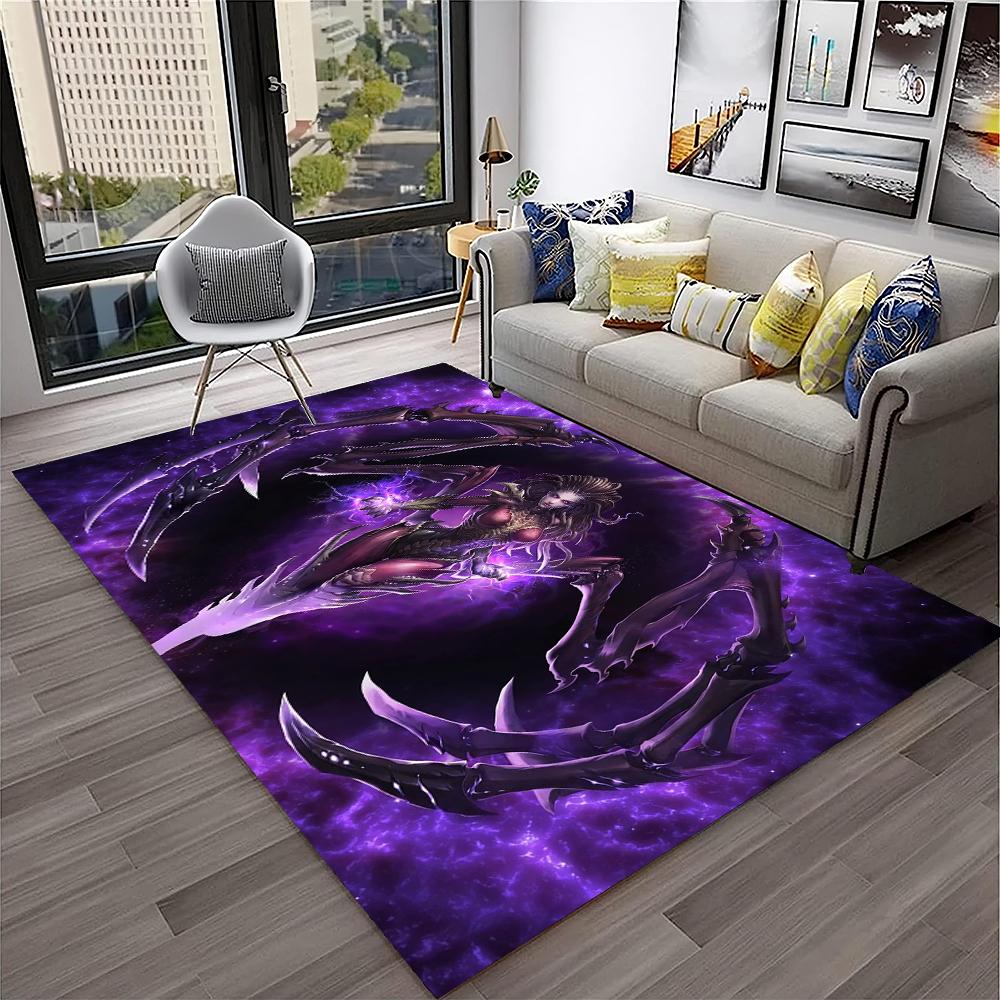 3D Retro Spiel StarCraft Gamer Teppich Teppich für Zuhause Wohnzimmer Schlafzimmer Sofa Fußmatte Dekor, Kinder Spielbereich Teppich Rutschfeste Bodenmatte