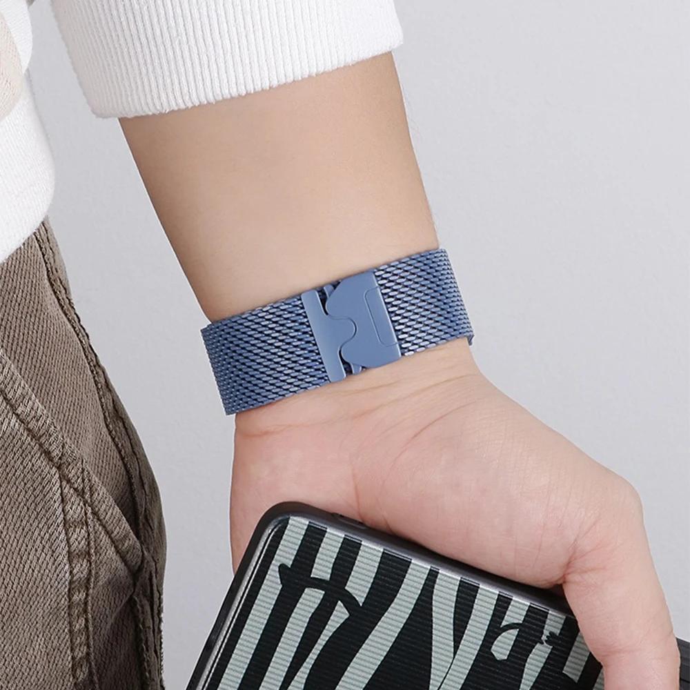 20mm nerezový řemínek pro Amazfit Active 2 Samsung Galaxy Watch 7 6 5 Milánský smyčkový řemínek pro Huawei Watch 4 Pro GT 5 4 46mm