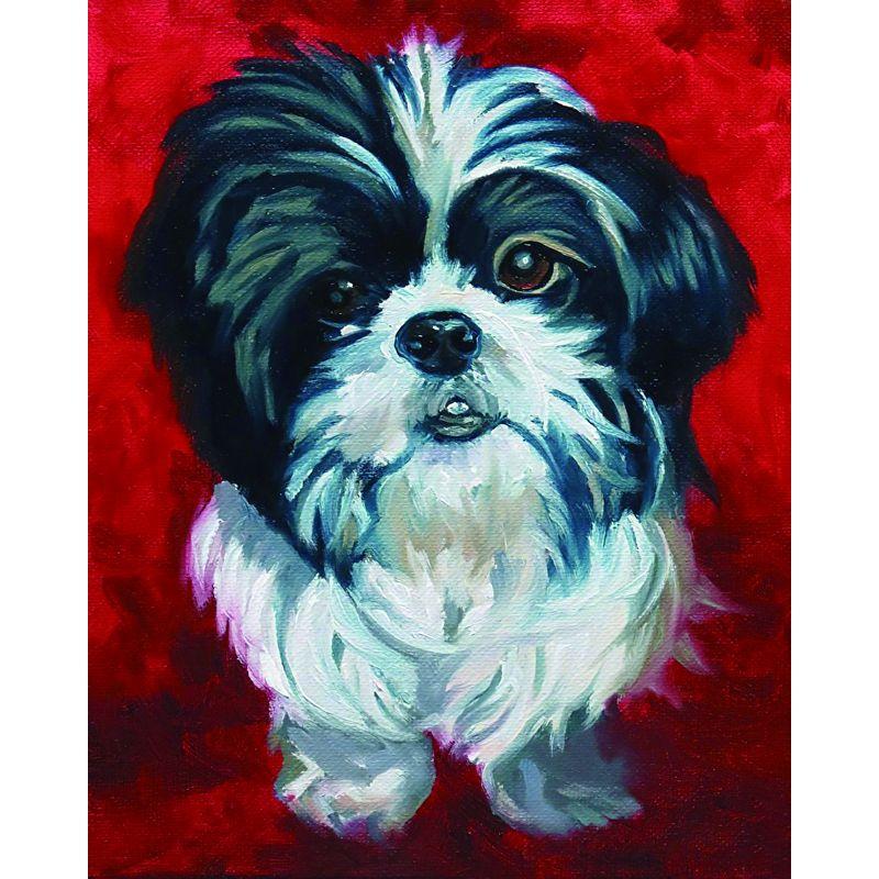 5D Diamond Painting Dog Cross Stitch სრული მრგვალი ბრილიანტის ნაქარგები მოზაიკა ცხოველთა ხელნაკეთი Rhinestone სახლის დეკორი