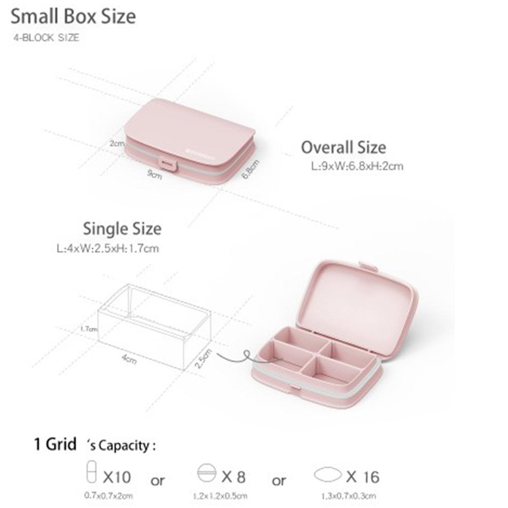 4/6 Grid Candy Box Pill Box Weekly Storage Box Pill Tablet Dispenser 7 day Pill Box Pill Case