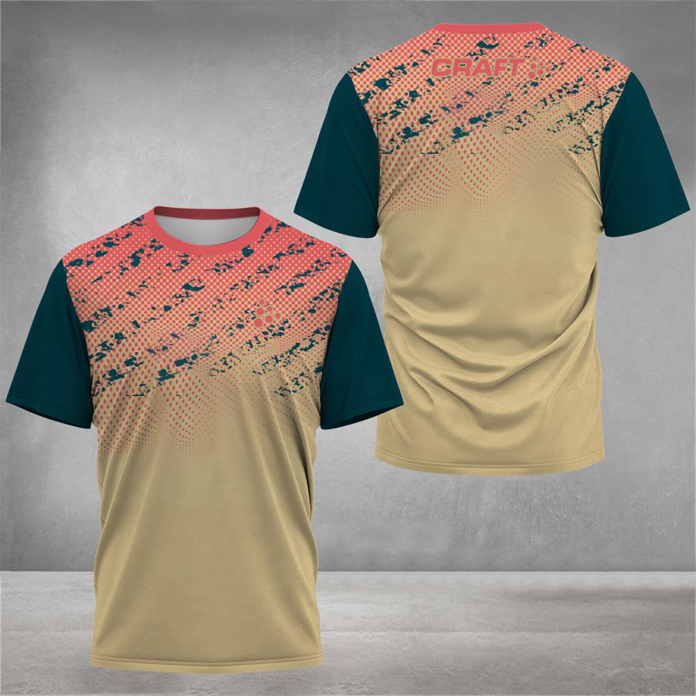 Men Fashion Short Sleeve 3d Print T Shirt Round Neck Summer Plus Size Tees