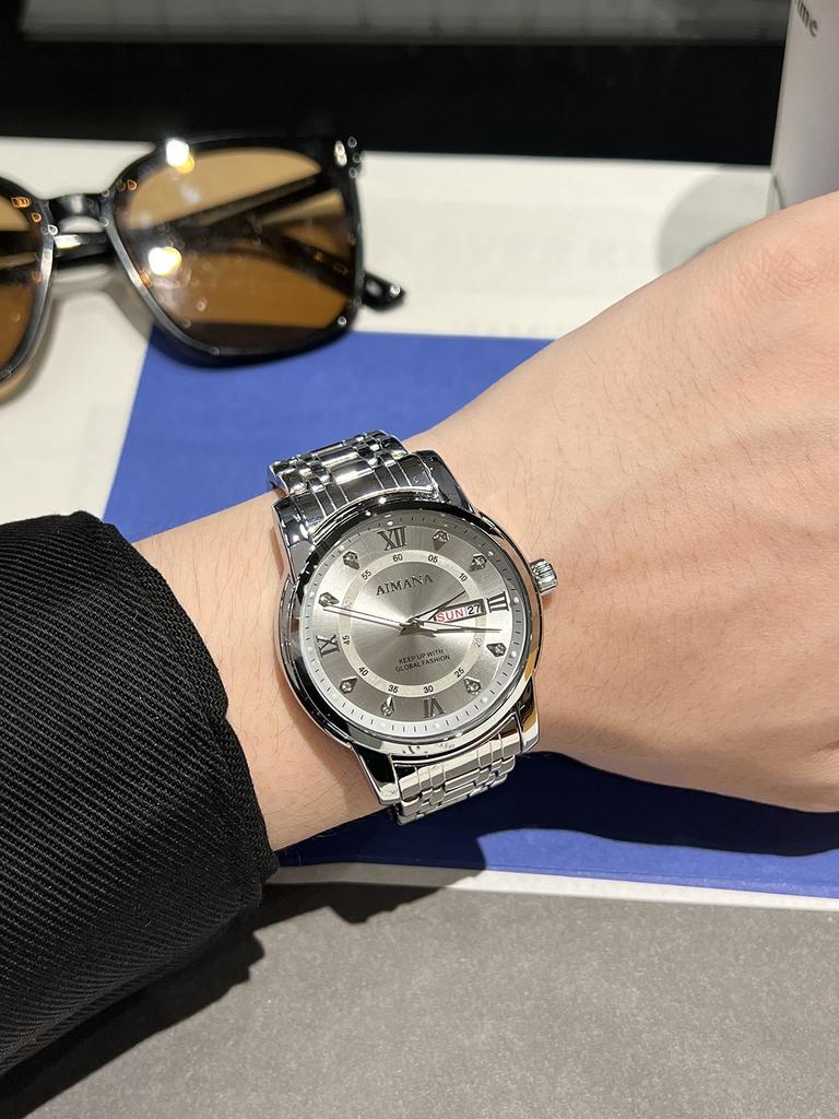 Original Luxury Watch for Men Date Week Waterproof Luminous Man Watch Stainless Steel Quartz Business Men's Watches