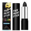Facial paint stick, black, smooth and easy to apply, provides even color coverage, contains Vitamin E, perfect for party and special effects makeup