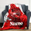 Custom Name Arsenal Roses Artwork Blanket for Couch & Bed, Plush Cozy Fuzzy Blanket Super Soft & Warm Blankets for Fall and Winter. 0908169