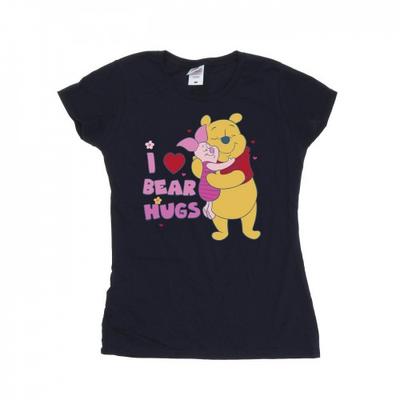 Womens/Ladies Winnie The Pooh Mum Best Hugs Cotton T-Shirt