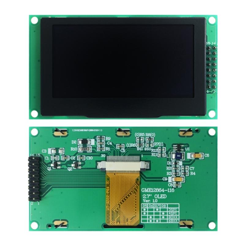 2.7inch LED Display Module 128x64 High Resolution SPI Interface Display Module Replacement for Development Application
