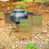 Outdoor Folding Cassette Stove Aluminum Wind Shield Camping Picnic Cooking Flat Gas Stove Alcohol Stove Windproof Cover