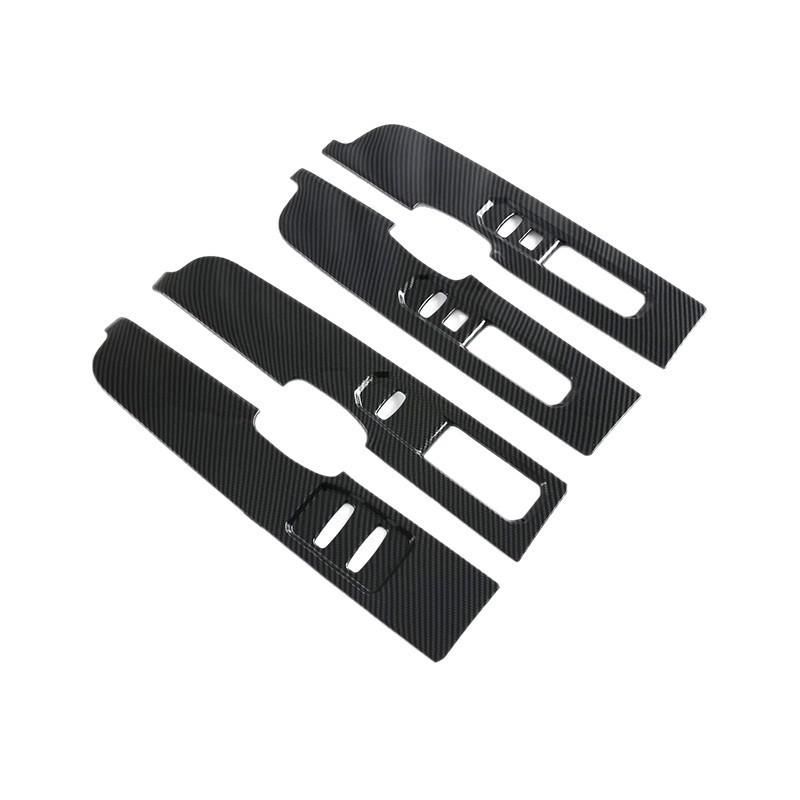 For Chery Jaecoo J6 Icar 03 2024-2026 ABS Carbon Fiber Car Door Window Button Frame Cover Trim Interior Car Accessories LHD RHD