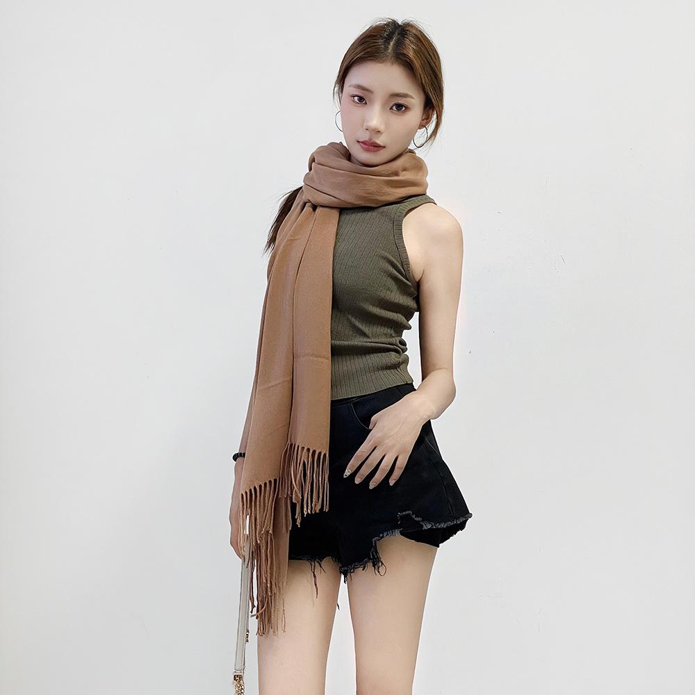 Multi-color imitation cashmere shawl scarf high-end fashion order versatile warm scarf women