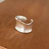 925 Sterling Copper Rings for Women Couple Minimalist Handmade Simple Gold Wide Flat Ring Allergy for Party Birthday Gift
