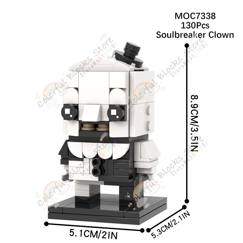 Horror Movie Series Creative Building Blocks DIY Squareheads Characters Models MOC Assembled Bricks Toys Surprise Gifts For Kids