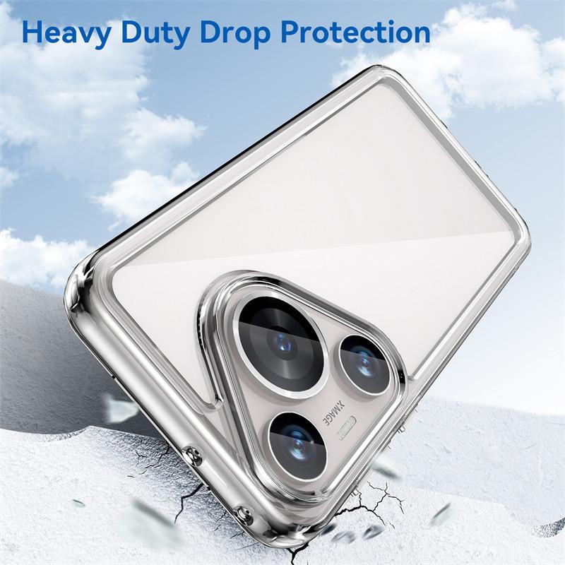 For Huawei Pura 70 Pro Case Huawei Pura 70 Pro Plus Ultra Cover Shockproof Hard PC Luxury Silicone Protective Phone Back Cover For Huawei Pura 70