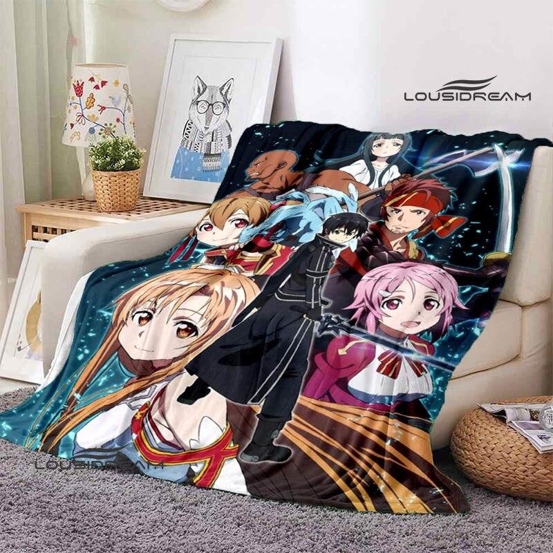 

Sword Art Online Мультяшна ковдра Дитяча тепла красива фланелева м’яка зручна ковдра Домашня ковдра для подорожей Подарунок на день народження 150x180cm