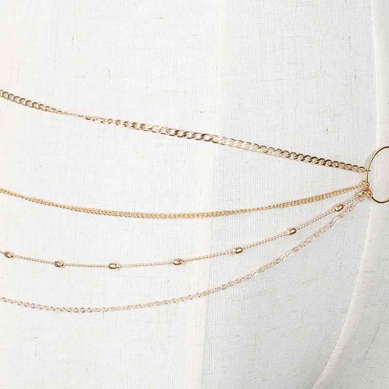 Women Belly Body Chains Bohemian Multilayers Gold Color Waist Chain Body Jewelry