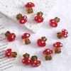 Hand-Painted Mushroom Glass Beads for DIY Jewelry: Necklace, Earrings, Bracelet Crafting Material